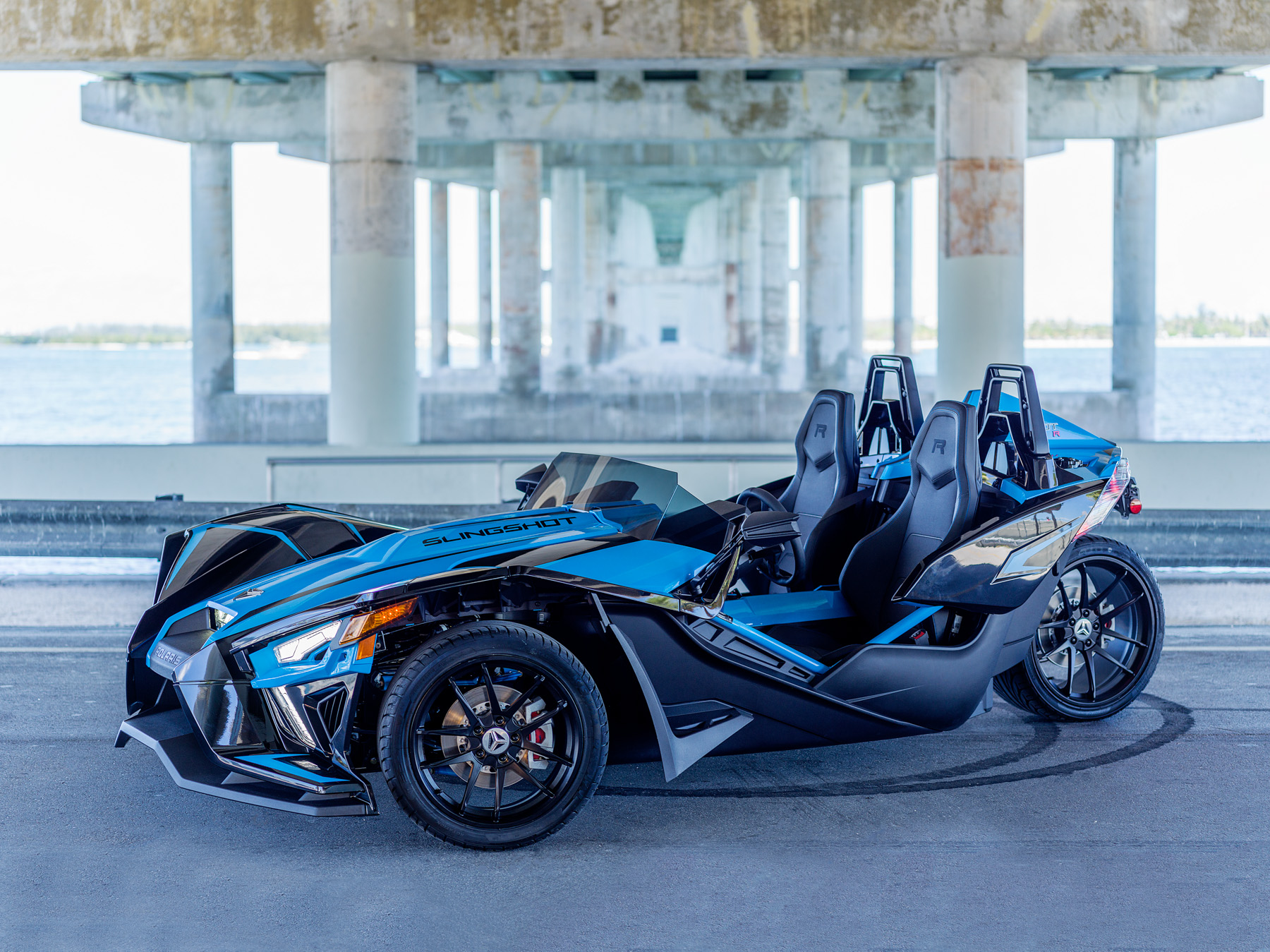 blue Polaris Slingshot by Boston based commercial lifestyle and portrait photographer Brian Nevins