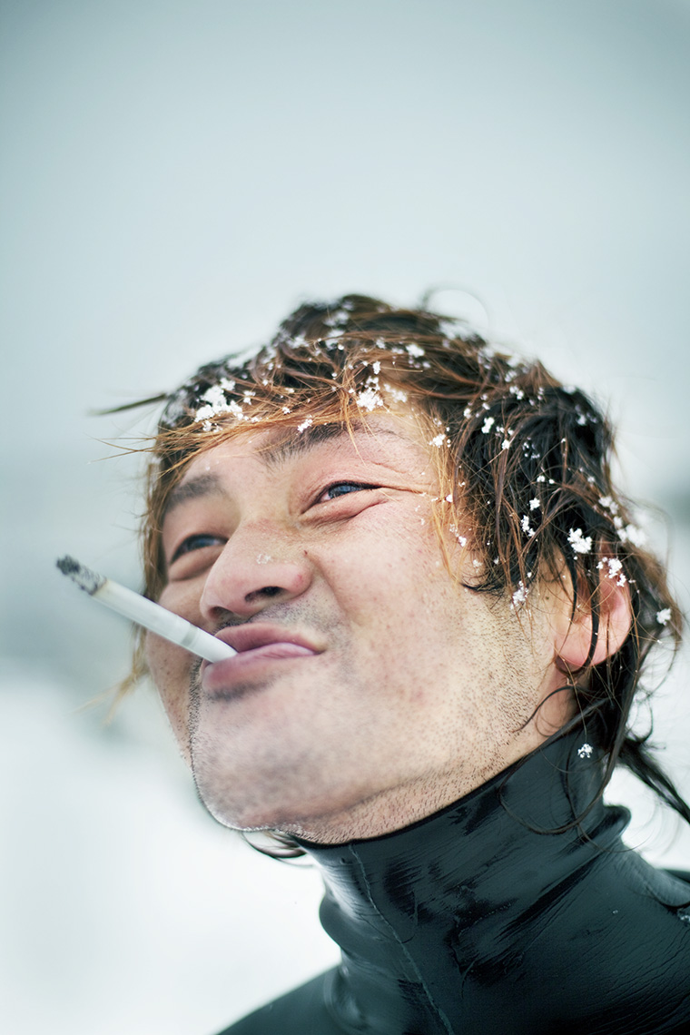 Hokkaido, Japan surfer by Boston based commercial portrait photographer Brian Nevins