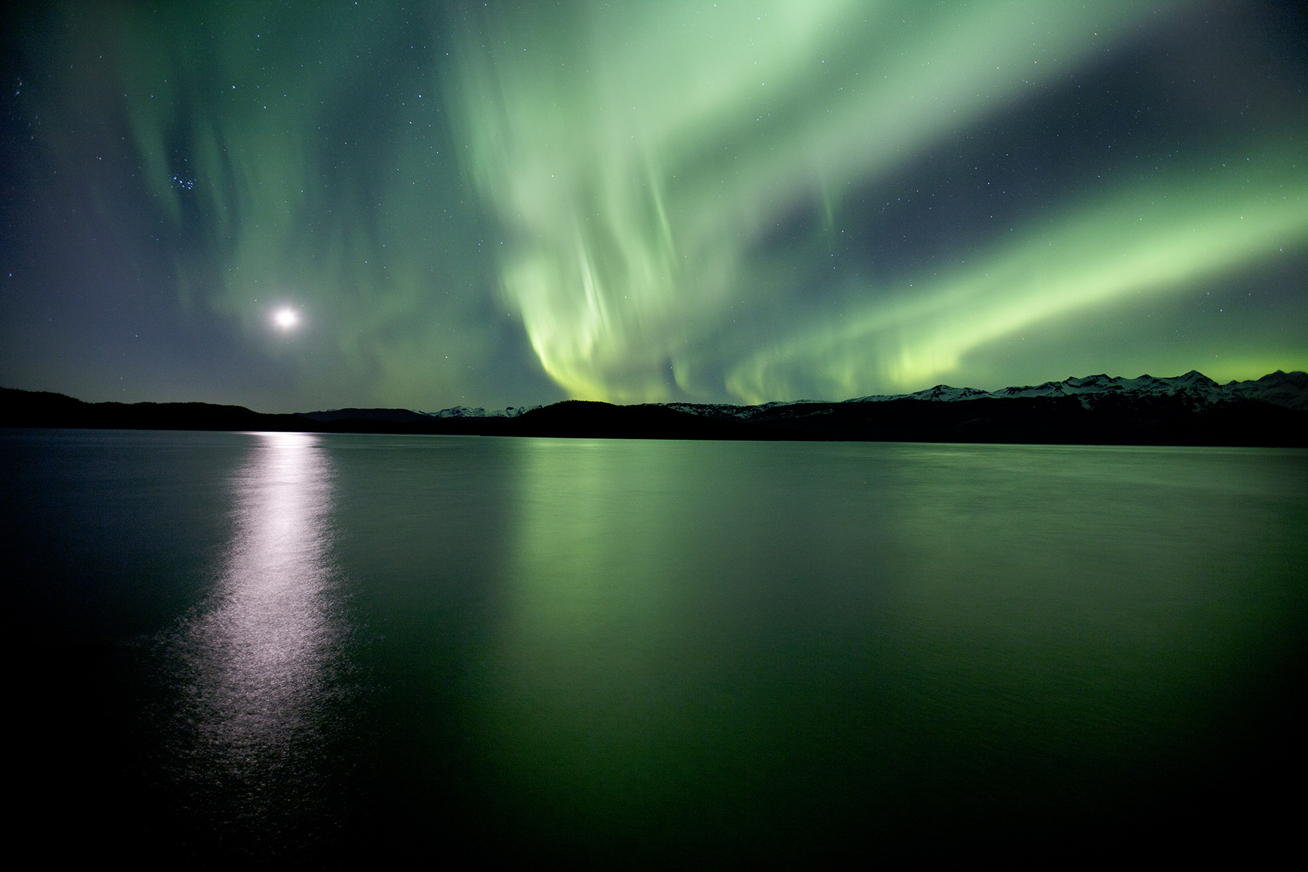 Cordova Alaska Aurora Borealis by New Hampshire based commercial outdoor photographer Brian Nevins
