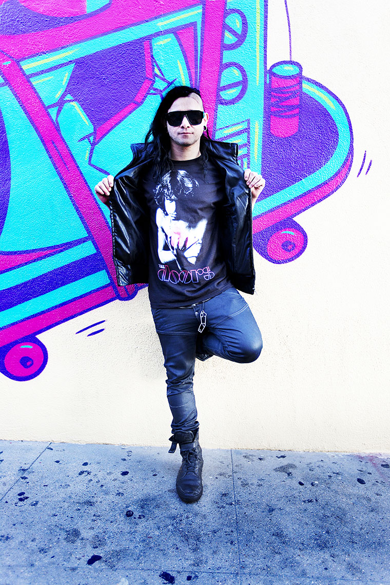 Skrillex in Venice Beach for Re:Generation Hyundai by Boston based commercial celebrity photographer Brian Nevins