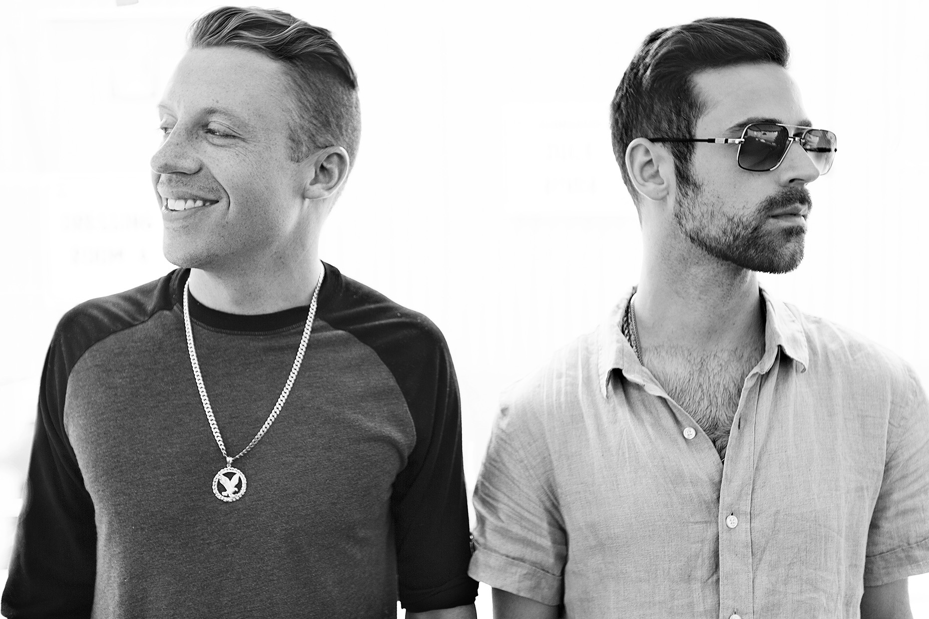 Macklemore ond Ryan Lewis at Bonnaroo by Boston based commercial celebrity photographer Brian Nevins