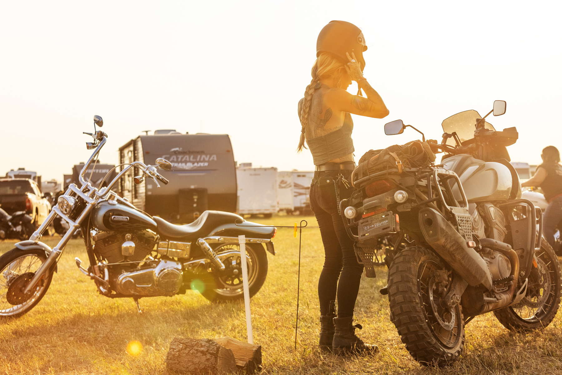 Karen Thorien at Sturgis for Harley Davidson by Boston based commercial lifestyle and portrait photographer Brian Nevins