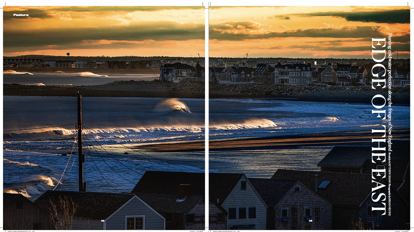 Surfer Magazine edge of the east by Boston based commercial lifestyle and portrait photographer Brian Nevins